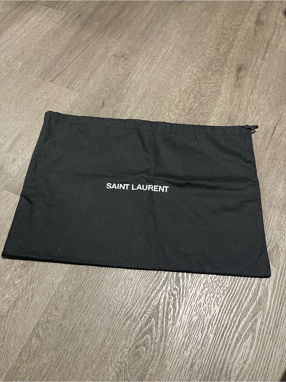 Saint Laurent Black Fabric Logo Pouch